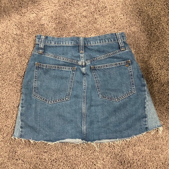 Madewell Rigid Denim A-Line Mini Skirt, size 25 - Picture 6 of 7
